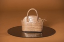 BOLSA RAMONA PIEL CAIMAN NUDE