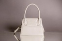 BOLSO NAPPA PIEL CAIMAN MARFIL